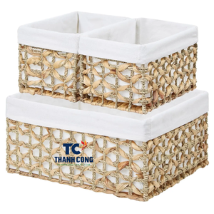 BEST ITEM Handcrafted Water Hyacinth Storage Basket Vintage Style Multifunctional Eco-Friendly Sustainable Choice for Wedding - Product Image 1