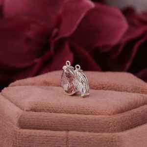 Collar con colgante de oro de 14 quilates para mujer, pieza de declaración de diamante cultivado en laboratorio de pera Marquesa para regalo de aniversario, moissanita de piedra principal - Product Image 6