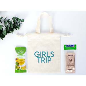 Bolsa de Regalo para Viajes de Chicas, Bolsa de Cumpleaños de Algodón Ecológica, Reutilizable y Reciclable - Product Image 4