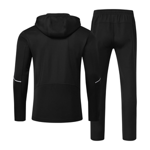 Personalizado liso negro en blanco pesado jersey de cara completa cremallera hasta Sudadera con capucha para los hombres - Product Image 2