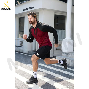 Sweat-shirt à capuche pour homme, manches longues, décontracté, athlétique, mode, pull à capuche avec col contrasté et cordon de serrage - Product Image 5