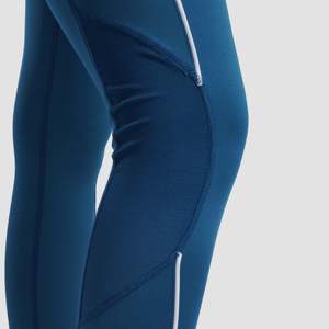 กางเกงเลกกิ้งออกกำลังกายเอวสูง Hyper Track (สีเทอร์ควอยซ์) ไซส์ XS/XXS ผ้ายืดสแปนเด็กซ์/ไนลอน แต่งแถบข้าง ลายมัดย้อมและเทคนิคการฟอกสี รับผลิตแบบ ODM/OEM - Product Image 5
