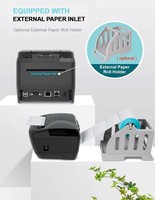 Impresora Térmica NORGEE N310 USB Wifi 2 en 1 con Compartimento para Papel Grande de 90 mm, Impresora de Etiquetas Térmicas de 3 Pulgadas, Impresora de Recibos, Impresora POS