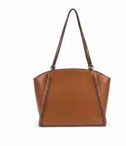 Sac fourre-tout structuré pour femme en cuir tanné, motif bonbon, à bandoulière unique, avec fermeture éclair, résistant à l'eau, pour un usage quotidien - Product Image 1