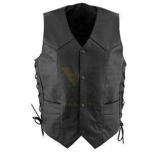 Fashion Custom Made Cow Hide Leather <b>Vest</b> Men <b>Slim</b> Fit Made in Pakistan Leather <b>Vest</b> on Sale - Product Image 1