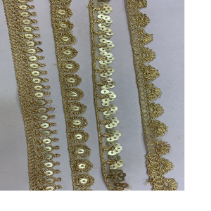 Rubans brodés à la machine et personnalisés, 4 pièces, broderie à paillettes et boutons colorés noirs pour robes de mariée - Product Image 1