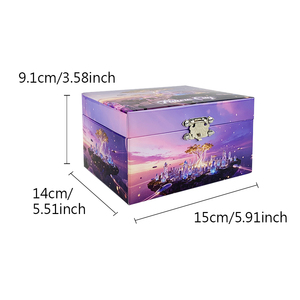 Boîte à musique en papier personnalisée Yiyu avec animaux, rotative, à manivelle, écologique, vente en gros d'usine OEM, cadeau de Saint-Valentin, son des années <span class=keywords><strong>60</strong></span> - Product Image 3