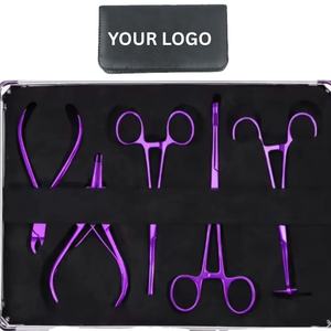 Kit Profesional de Perforación Corporal de Acero Inoxidable, Agujas de Perforación Esterilizadas, Pinzas, Bolas de Perforación para Oreja, Ombligo y Labio - Product Image 2