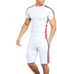 Ensemble de shorts d'été décontractés personnalisés pour hommes, T-shirts et shorts en maille imprimée à la mode, ensemble de shorts deux pièces pour hommes - Product Image 4