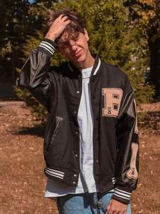 Customized Men's and Women <b>Vintage</b> Bomber <b>Jacket</b> with Y2K Bone Chenille Embroidery Graphic Baseball Letterman <b>Varsity</b> <b>Jacket</b> - Product Image 3