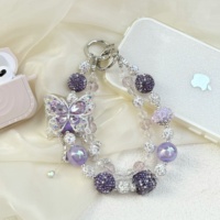 Stylo de luxe orné de strass et de perles, avec embout papillon pavé de diamants, stylo à bille DIY, ensemble cadeau pour l'école et le bureau, accessoires de perlage personnalisés