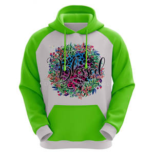 Sudadera con capucha de bloque de Color personalizado para hombre, sudaderas con capucha de lana de peso pesado, ropa de calle de moda por sublimación, Jersey personalizado a la moda - Product Image 1