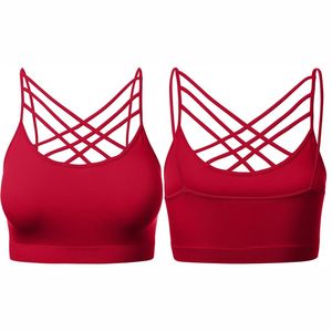 Kandari Sports Supply Soutien-gorge de sport pour femme Col en U Soutien-gorge de yoga Bretelles Yoga Doux Plain Simple Femme Soutien-gorge de sport - Product Image 6