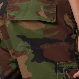 Nuevo estilo 100% algodón sólido Casual ecológico Cargo Shorts para hombres con bolsillos hechos a medida - Product Image 4