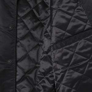 Venta al por mayor de logotipo personalizado frente Formal Softshell chaqueta cortavientos en blanco acolchado satén lona Bomber chaqueta Unisex ropa de calle - Product Image 6