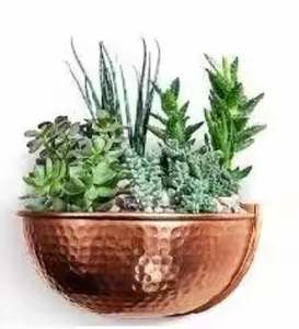 Jardinières et Pots de fleurs martelés en métal de forme ronde standard de qualité supérieure décoration de jardinières et de pots classiques faits à la main - Product Image 5