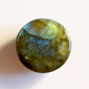 Perles de pierres précieuses en labradorite naturelle, cabochons ronds à dos plat, polies, pour la fabrication de bijoux, vente en gros, pierres de guérison - Product Image 2