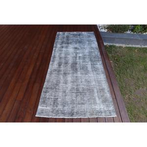 พรมวินเทจลายออมเบร์สีเทา ขนาด 3.1x7.2 ฟุต (93x219 ซม.) สไตล์ตุรกี - Product Image 1