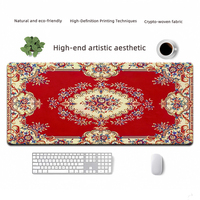 Tapis de souris de jeu en caoutchouc écologique antidérapant étanche à motif tapis rouge de luxe, grand format, pour bureau à domicile, en stock