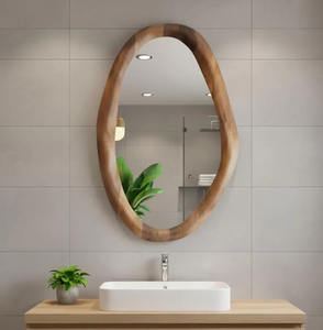 Cadre de miroir mural en bois de style vintage écologique pour une décoration intérieure d'inspiration antique, ajoutant du caractère au design mural - Product Image 6