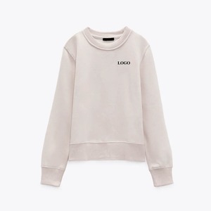 Haute qualité femmes sweat confortable surdimensionné mode pull femmes col rond sweat en gros Logo personnalisé/Design - Product Image 1