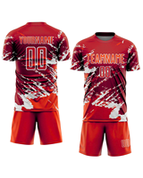 Uniforme de Fútbol Personalizado con Camiseta Ligera y Pantalones Cortos, Tejido Transpirable y Cómodo, Ideal para Equipos Juveniles y Adultos