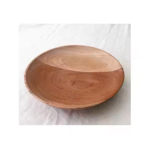 Assiettes de service et de table en bois écologiques classiques et sûres, artisanat artisanal de qualité supérieure, Crescent Crafts - Product Image 4