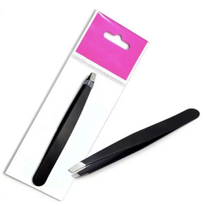 Outil professionnel de pince à épiler à sourcils en acier inoxydable à pointe inclinée pour la beauté et la formation permanente au maquillage - Product Image 5