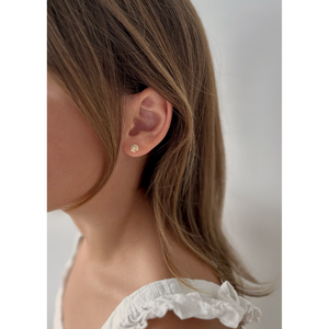 Bb 18K Gold Plated Shell Stud <b>Earrings</b> Trendy Wedding Engagement Anniversary Party Jewelry with Turquoise Diamond Pearl Stone - Product Image 5