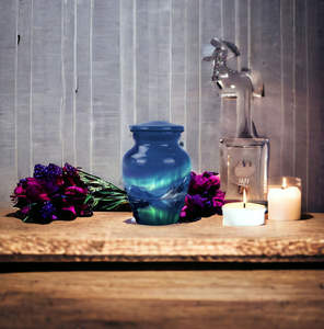 New Design Cremation <b>Keepsake</b> Urns Best Selling Customized Hand Engraved Metal <b>Keepsake</b> Cremation Urn With Velvet <b>Box</b> - Product Image 5