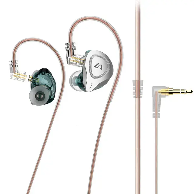 Lavitear LE1 Earphone dinamis Magnet ganda, earbud Monitor panggung profesional Stereo HIFI resolusi tinggi