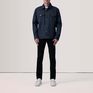 เสื้อแจ็คเก็ตยีนส์สีน้ำเงินอินดิโก้แบบ Trucker ของ Conard พร้อมตกแต่งกระดุม - Product Image 2