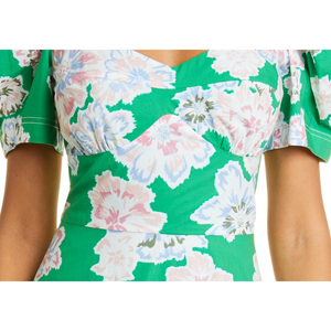 Robe Tanya Taylor Danielle pour Kelly Green, motif floral, tailles XS-XL, col carré, décolleté sans bretelles, doublure naturelle respirante, idéale pour la journée - Product Image 3