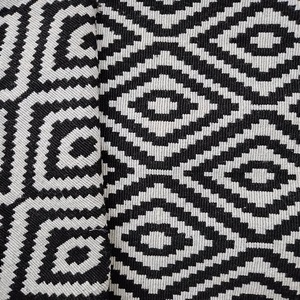 2025 femmes élégant poids lourd bandoulière épaule sac à main noir blanc géométrique Jacquard tissu tissu chaîne Technique pour les filles - Product Image 2