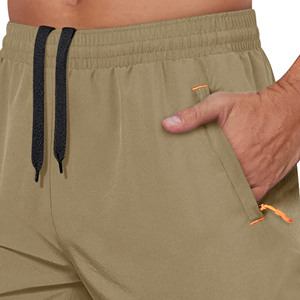 Pantalones cortos de algodón polar para hombre con cintura elástica cómoda ropa de fitness de gimnasio personalizable hecha de algodón - Product Image 2