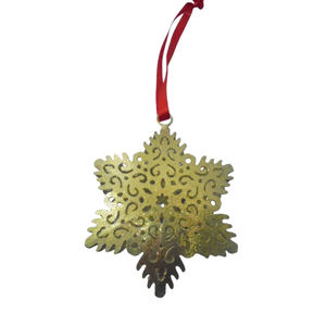 Adorno decorativo de pared de estrella colgante de Metal de hierro Color dorado para decoración del hogar y Navidad hecho a mano a granel - Product Image 2