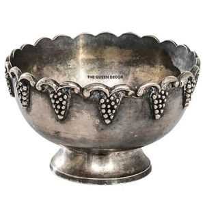 Elegant Design Metal Round Shape With Glass <b>Bowl</b> Gold Antique Finish Decorative <b>Bowl</b> Dinnerware Reusable Good Price - Product Image 3