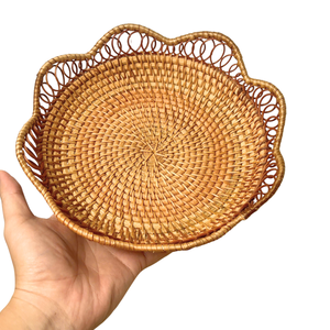 BANDEJA RATTAN Grande y Pequeña para todas sus necesidades de servicio: perfecta para cenas en casa, fiestas y eventos de catering - Product Image 1