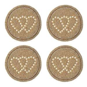 Posavasos con bordado de cuentas para fiesta de calentamiento de casa, posavasos con cuentas de diseño personalizado para Bar en casa, posavasos con cuentas inspirados en Vintage - Product Image 1