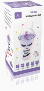Bicchiere in Plastica Originale con Cannuccia e Coperchio a Cupola di Lusso, Capacità 500ml, per Feste e Bambini, con Design a Immagine di Ciglia - Product Image 5