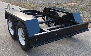 1500kg charge 4 roues Mobile voiture remorquage chariot voiture cadre en acier châssis remorque - Product Image 2