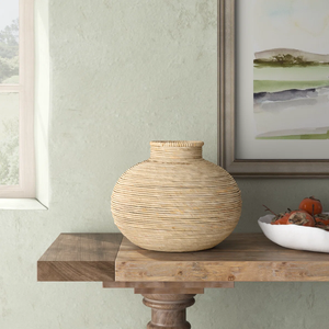 Water Hyacinth Handmade Wrapped <b>Decorative</b> <b>Vase</b> Made in Vietnam Eco-friendly material for home decor decoration Wholesale - Product Image 6