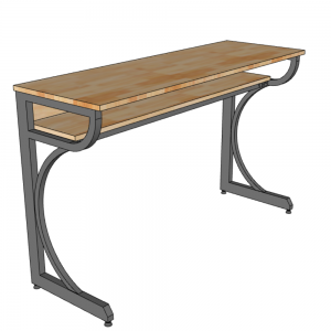 Assembly Required TK216 School Furniture Wooden Student <b>Desk</b> with Steel Frame for Living <b>Room</b> & Classroom - Product Image 1