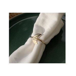 Exclusive Quality <b>Hammered</b> Metal Napkin Ring Vintage Design Gold Plated Napkin Ring Islamic Festive Eid Napkin Ring and <b>Holder</b> - Product Image 1
