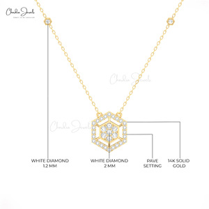 ชุดสร้อยคอเพชรสีขาวสำหรับคนเอเชียขนาด1.5มม. พร้อมทอง14K เครื่องประดับจากดีไซเนอร์จัดส่งฟรี - Product Image 3