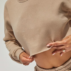 Ropa de invierno para mujer, Sudadera corta, talla de Color personalizada, servicio OEM, ropa de mujer, sudadera transpirable para mujer - Product Image 3