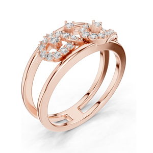 0.234 CT Lab Diamond <b>Infinity</b> Ring for Women VVS-VS EF Clarity 18KT, 14KT, 10KT Gold & 925 Silver <b>Rose</b>, Yellow, White - Product Image 6