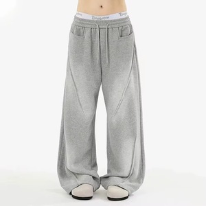 Street Wear Custom Printed Oversize Wide Leg Stone Wash Baggy Cropped Capri <b>Denim</b> Gothic Pants Mid Waist Drawstring <b>Jogger</b> <b>Men</b> - Product Image 2