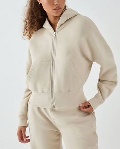 Conjunto Deportivo de Lujo para Mujer, Chaqueta con Capucha Clásica Informal con Cremallera y Pantalones Rectos para Entrenamiento Atlético - Product Image 2