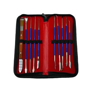 ชุดเครื่องมือแกะสลักขี้ผึ้งทางทันตกรรม 10 ชิ้น สแตนเลส สีน้ำเงินทอง สำหรับทำแบบจำลองฟันปลอม ขึ้นรูปขี้ผึ้ง ชุดอุปกรณ์สำหรับคลินิกทันตกรรม - Product Image 2